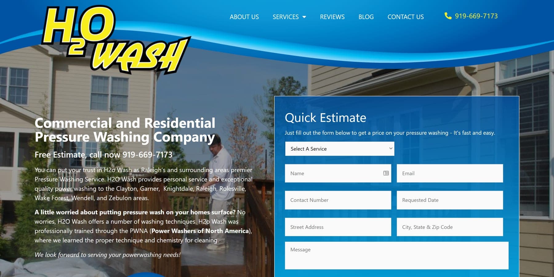 Pressure Washing Websites