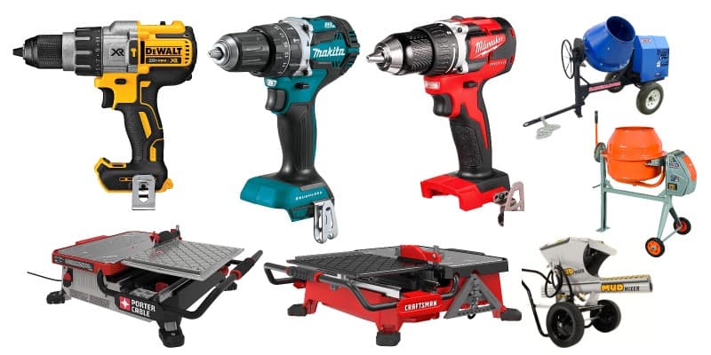 pool building tools