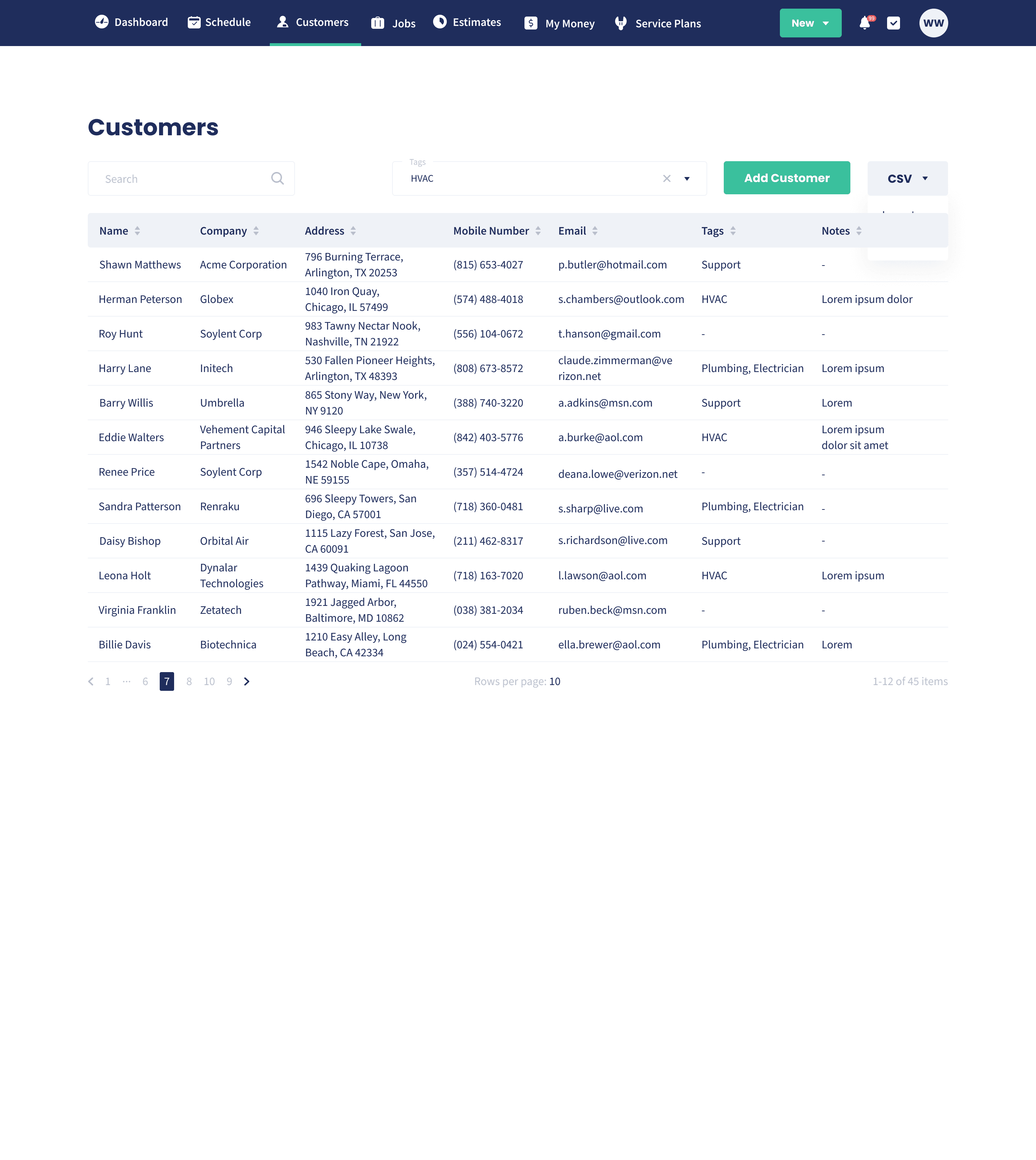 Photos and attachments stored against a job