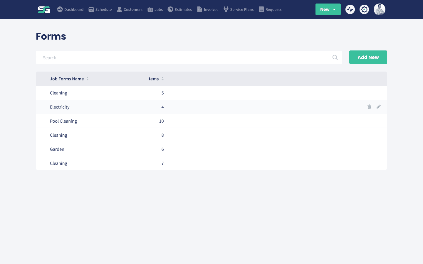 Notes, attachments and forms on a Servgrow job
