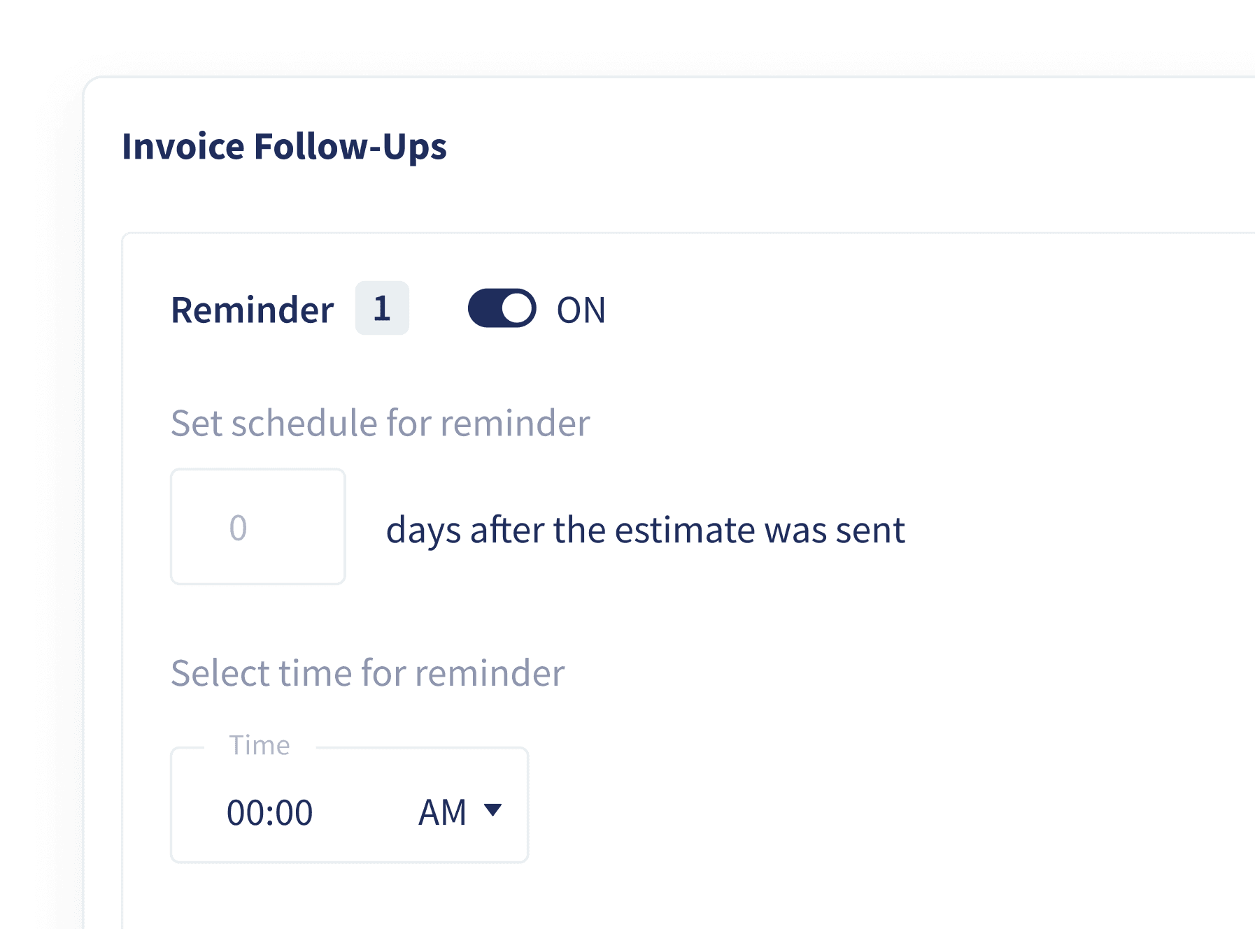 An overdue invoice reminder as the customer receives it