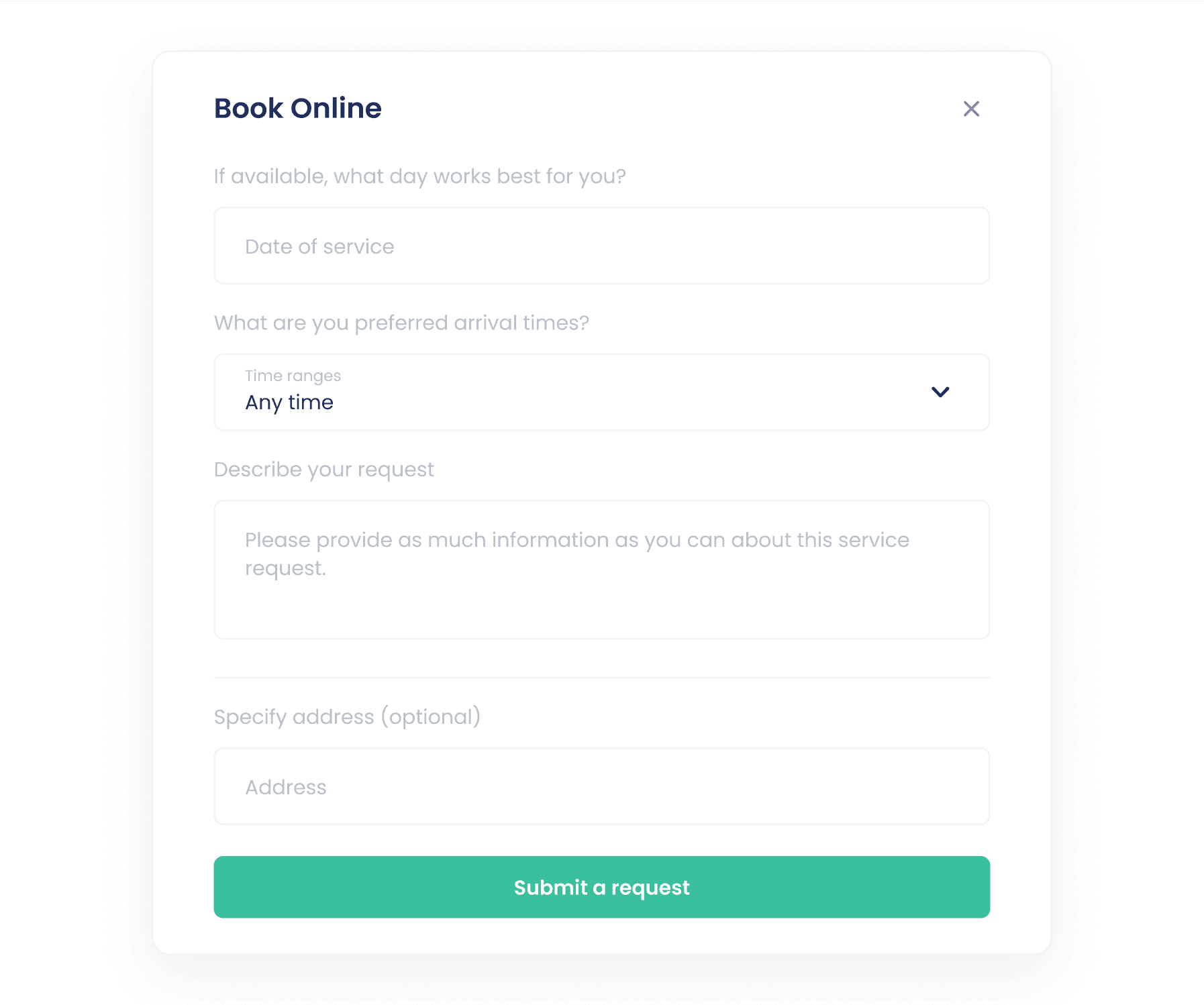 A submitted request alongside the job it became in Servgrow