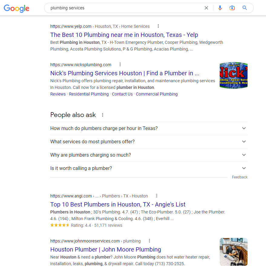 Plumbing SEO