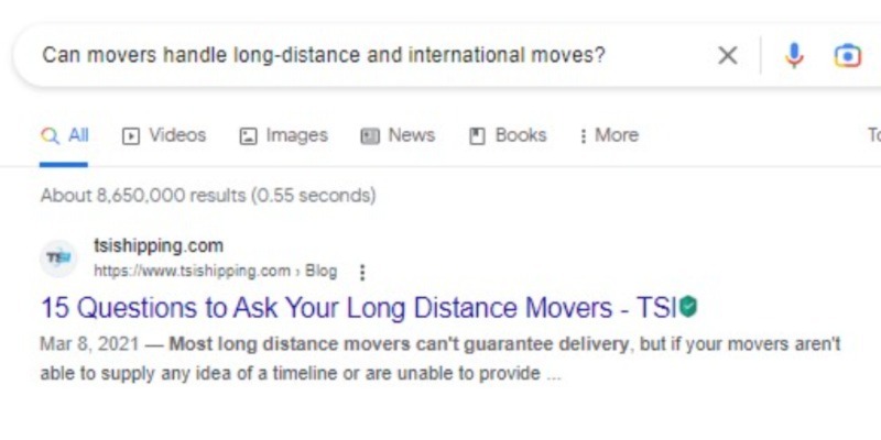 Search Engine Optimization for Movers