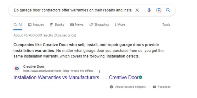 Garage Door Company SEO