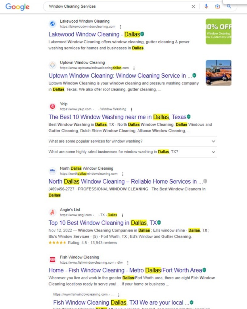 SEO Services for Window Cleaning Companies