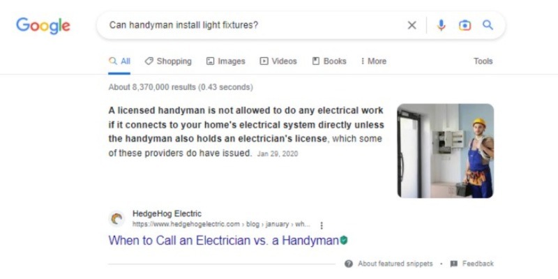 Search Engine Optimization for handymen