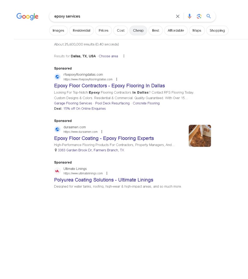 epoxy SEO